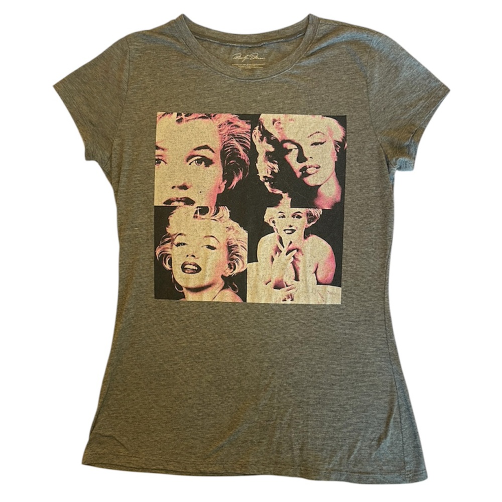 Marilyn Monroe Gray Graphic Women’s Top sz L